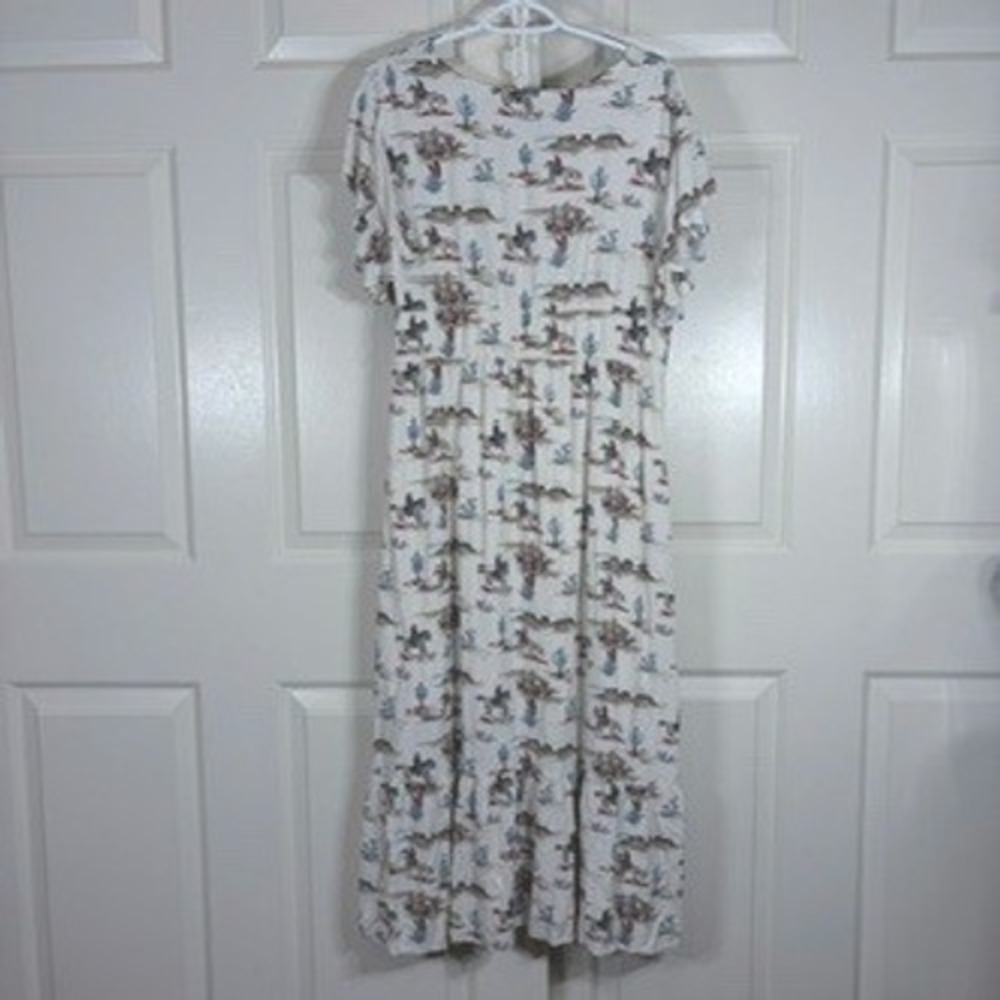 STETSON Western Dress Sz M Lined Pockets Equestrian Ranch Farm Horse Cowgirl - Picture 3 of 12
